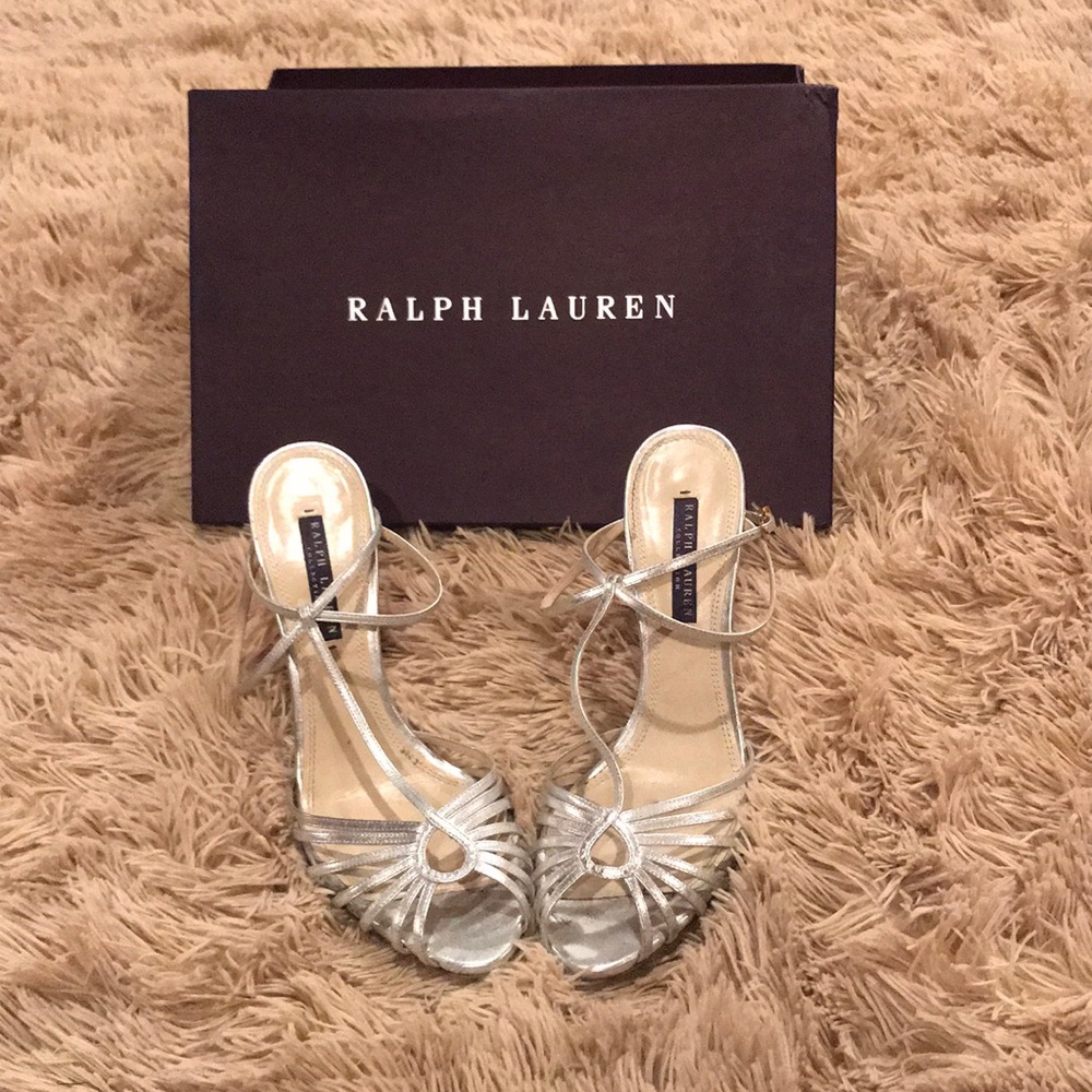Ralph Lauren Silver Metallic Women’s Sandal 8.5